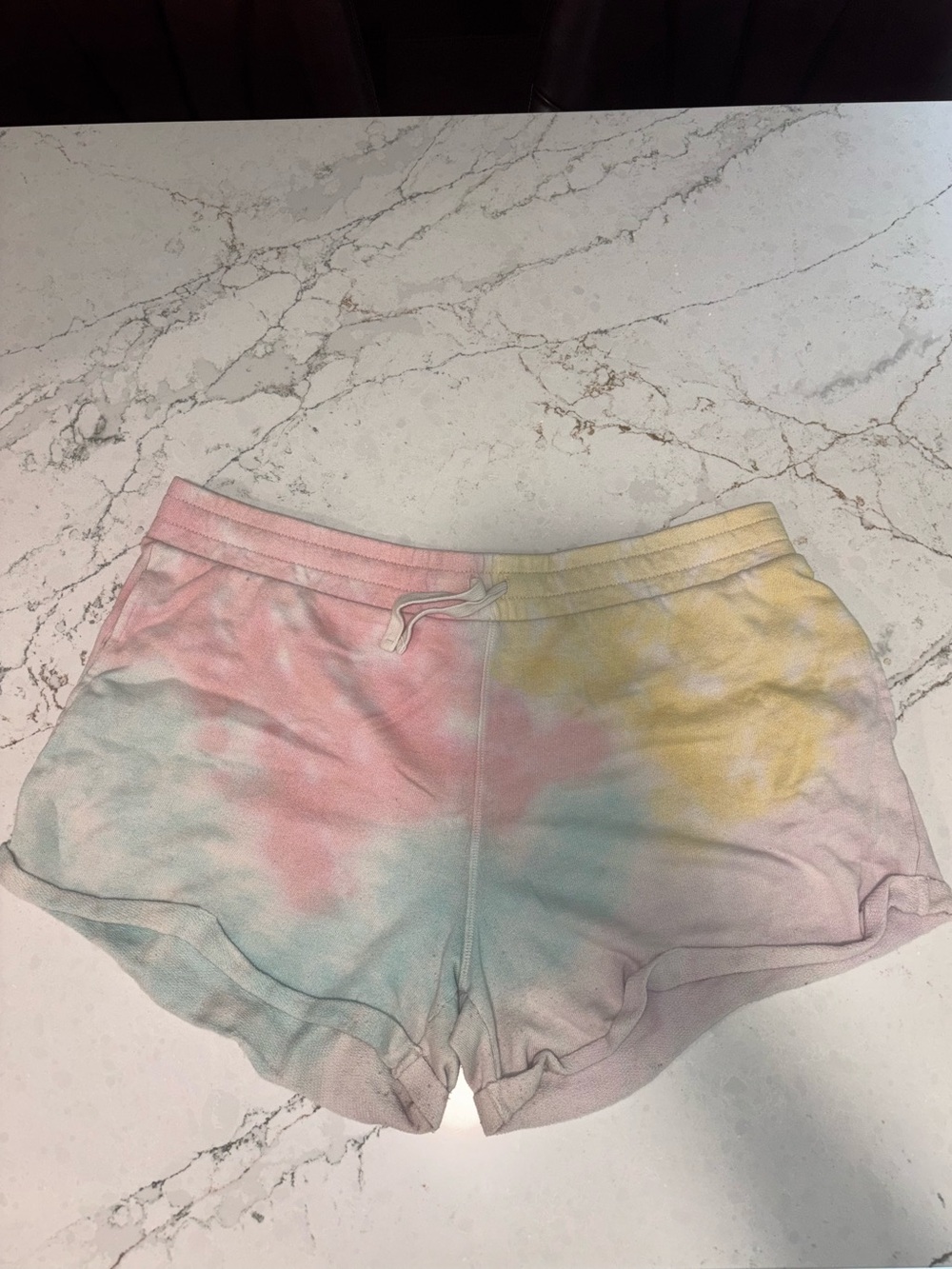 Women's Pastel Tie-Dye Lounge Shorts - Soft Casual Shorts